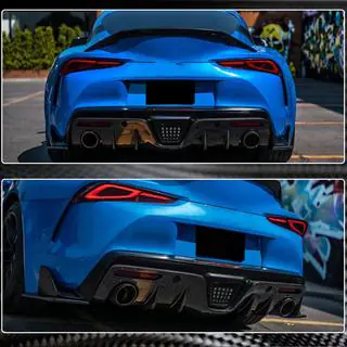 Aizmugurējā bampera difuzors V1 (Oglekļa šķiedra) Toyota Supra 2019– foto 3