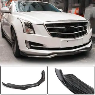 Priekšējā bampera lūpa (Base, oglekļa šķiedra) Cadillac ATS 2012–2019 foto 1