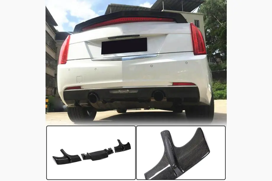 Cadillac ATS 2012–2019 Aizmugurējā bufera difuzors (Base, oglekļa šķiedra) Image