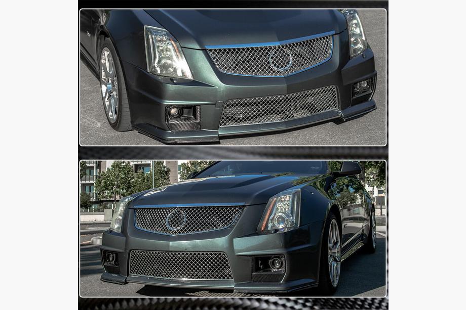 Cadillac CTS 2007–2014 Priekšējā bampera Flap uzlikas (CTS V Coupe, oglekļa šķiedra) Foto 3