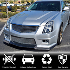 Cadillac CTS 2013–2019 Priekšējā bufera lūpa Lip V2 (CTS V Sedan 2016-2019, oglekļa šķiedra) foto 2
