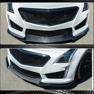 Priekšējā bufera lūpa Lip V2 (CTS V Sedan 2016-2019, oglekļa šķiedra) Cadillac CTS 2013–2019 foto 3