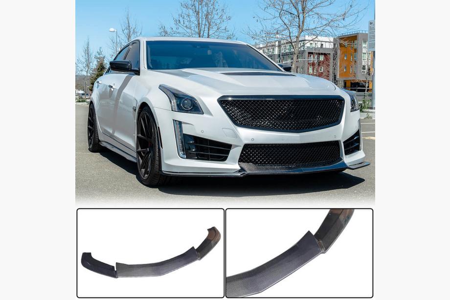 Cadillac CTS 2013–2019 Priekšējā bufera lūpa Lip V2 (CTS V Sedan 2016-2019, oglekļa šķiedra) Image