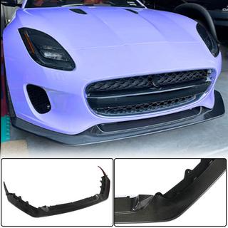 Priekšējā bampera lūpas uzlika (Base 2017-2019, oglekļa šķiedra) Jaguar F-Type 2013–2024 foto 1