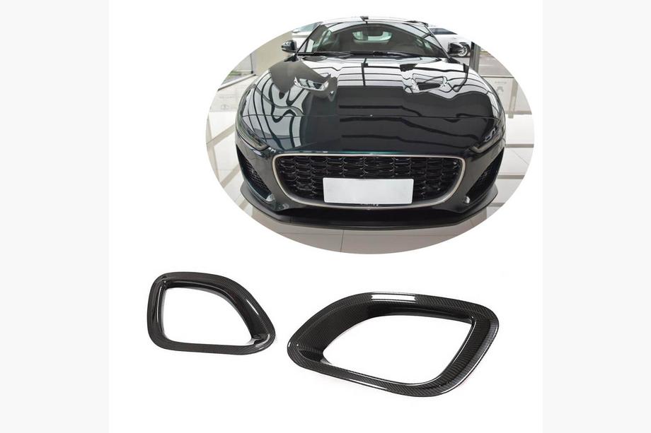 Jaguar F-Type 2013–2024 Priekšējā bampera oglekļa šķiedras uzlikas (Base 2021+, carbon) Image