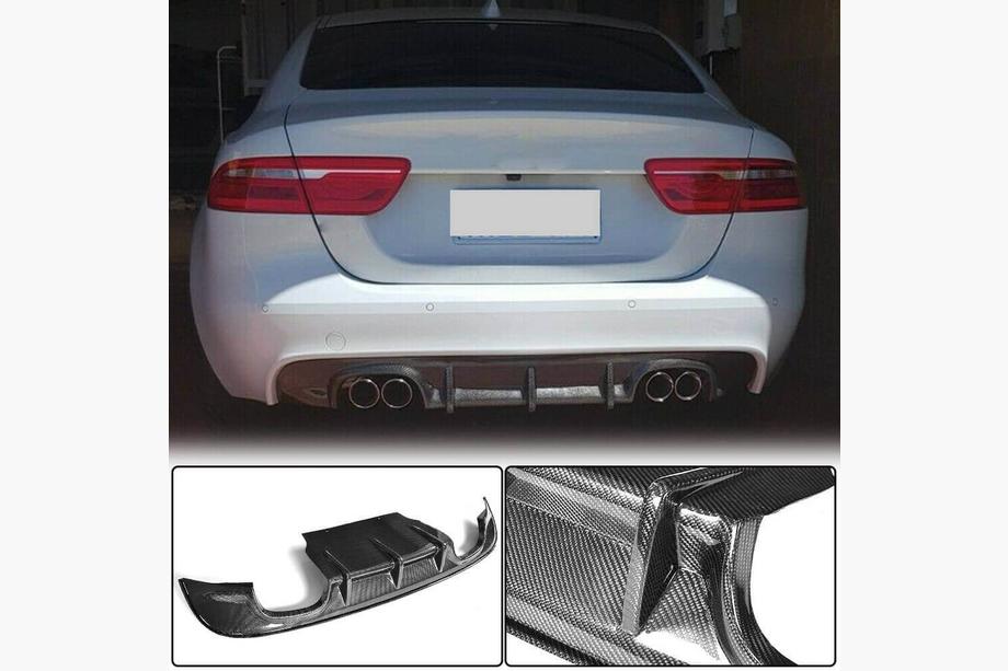 Jaguar XE 2016– Aizmugurējā bampera difuzors V1 (2015-2019, Oglekļa šķiedra) Image
