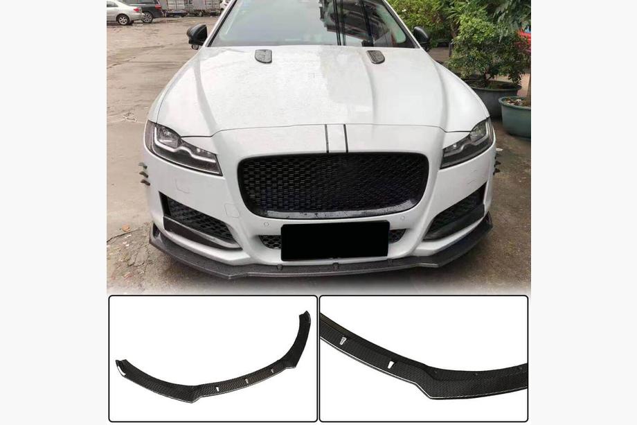 Jaguar XF 2016– Priekšējā bampera lūpa Lip (2016-2020, oglekļa šķiedra) Image