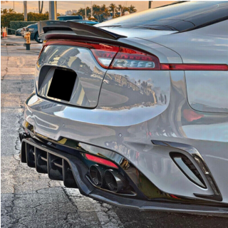 Aizmugurējā bampera uzlika (2017-2020, oglekļa šķiedra) Kia Stinger 2017–2023 foto 3