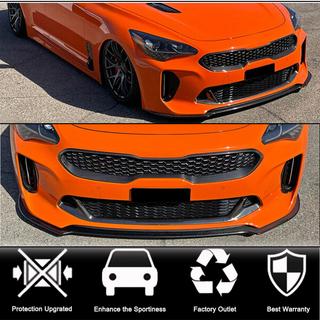 Priekšējā bampera lūpa (Oglekļa šķiedra) Kia Stinger 2017–2023 foto 2