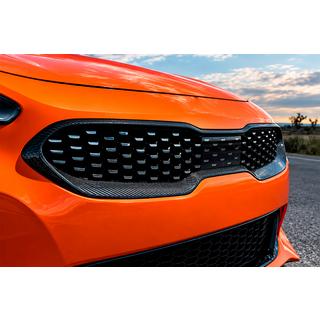 Radiatora režģa apmale (oglekļa šķiedra) Kia Stinger 2017–2023 foto 1