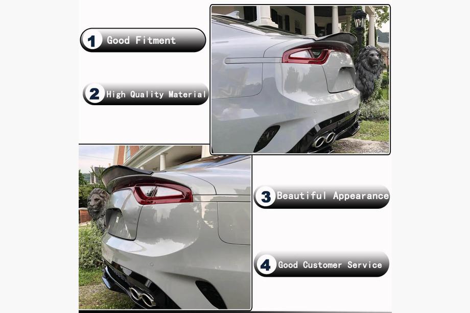 Kia Stinger 2017–2023 Spoileris V2 (oglekļa šķiedra) Foto 3
