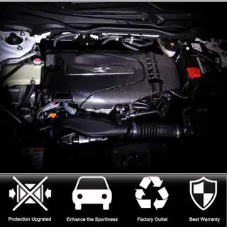 Dzinēja dekoratīvais vāks (oglekļa šķiedra) Honda Civic Sedans X 2016–2021 foto 2