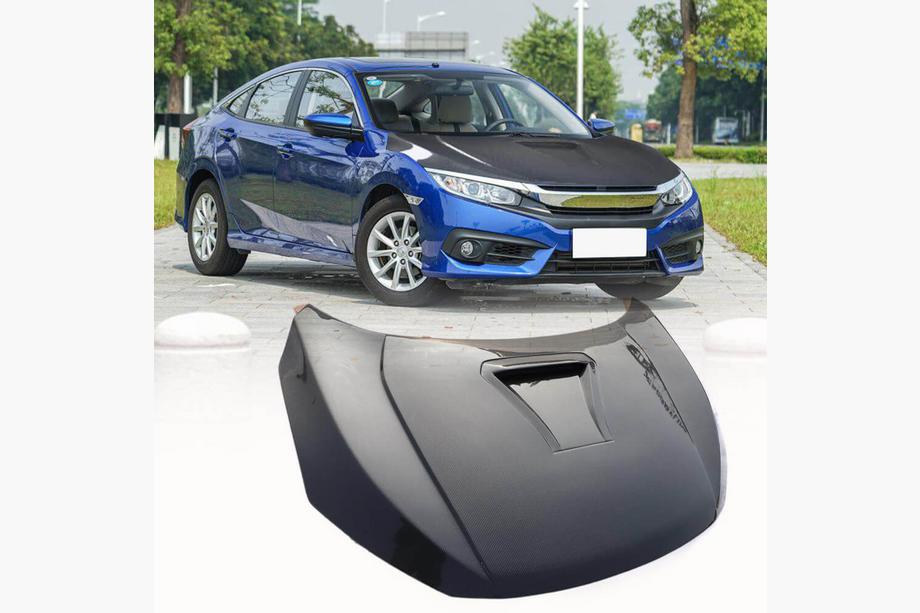 Honda Civic Sedans X 2016–2021 Motora pārsegs (oglekļa šķiedra) Image