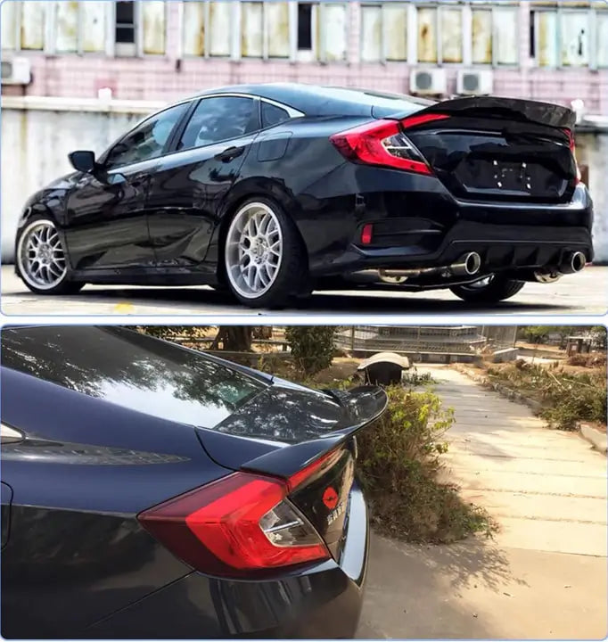 Honda Civic Sedans X 2016–2021 Spoileris (plastmasa) foto 2