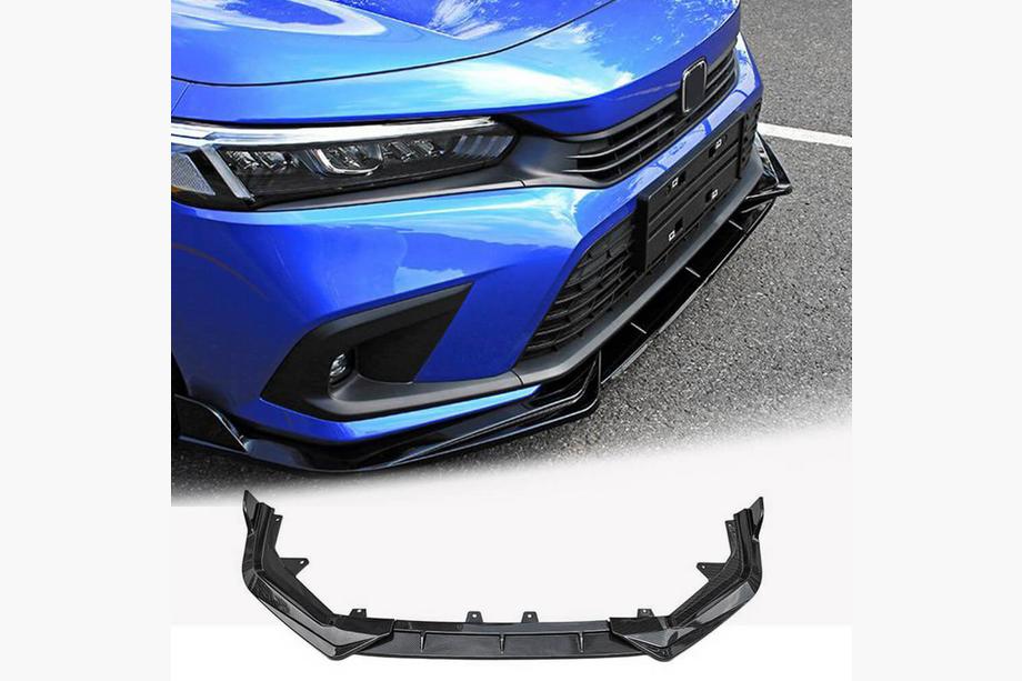 Honda Civic Sedans 2021– Priekšējā bampera lūpa Lip V1 (plastmasa) Foto 1