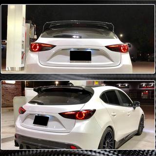 Spoileris V1 (HB, oglekļa šķiedra) Mazda 3 2013–2019 foto 3