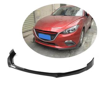 Priekšējā bampera lūpas uzlika Lip (2014-2016, Carbon) Mazda 3 2013–2019 foto 1