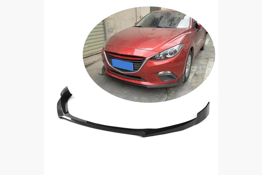 Mazda 3 2013–2019 Priekšējā bampera lūpas uzlika Lip (2014-2016, Carbon) Image