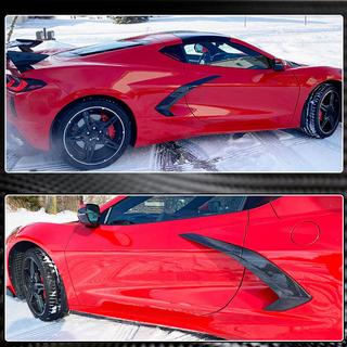 Aizmugurējo spārnu uzlikas (2019-2022, Karbons) Chevrolet Corvette C8 2019– foto 4