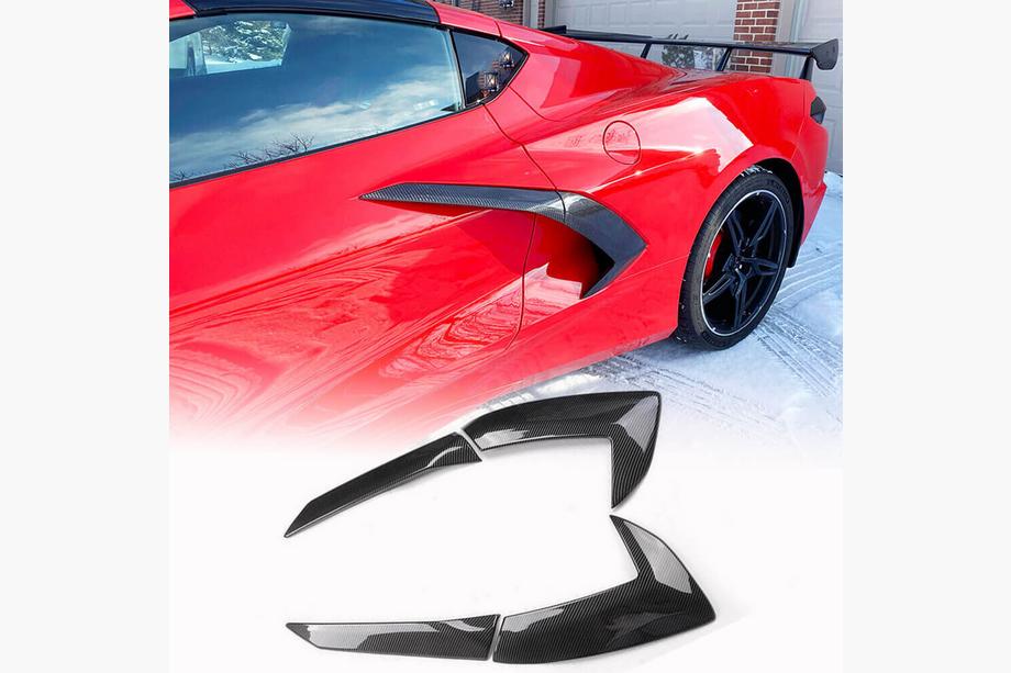 Chevrolet Corvette C8 2019– Aizmugurējo spārnu uzlikas (2019-2022, Karbons) Image
