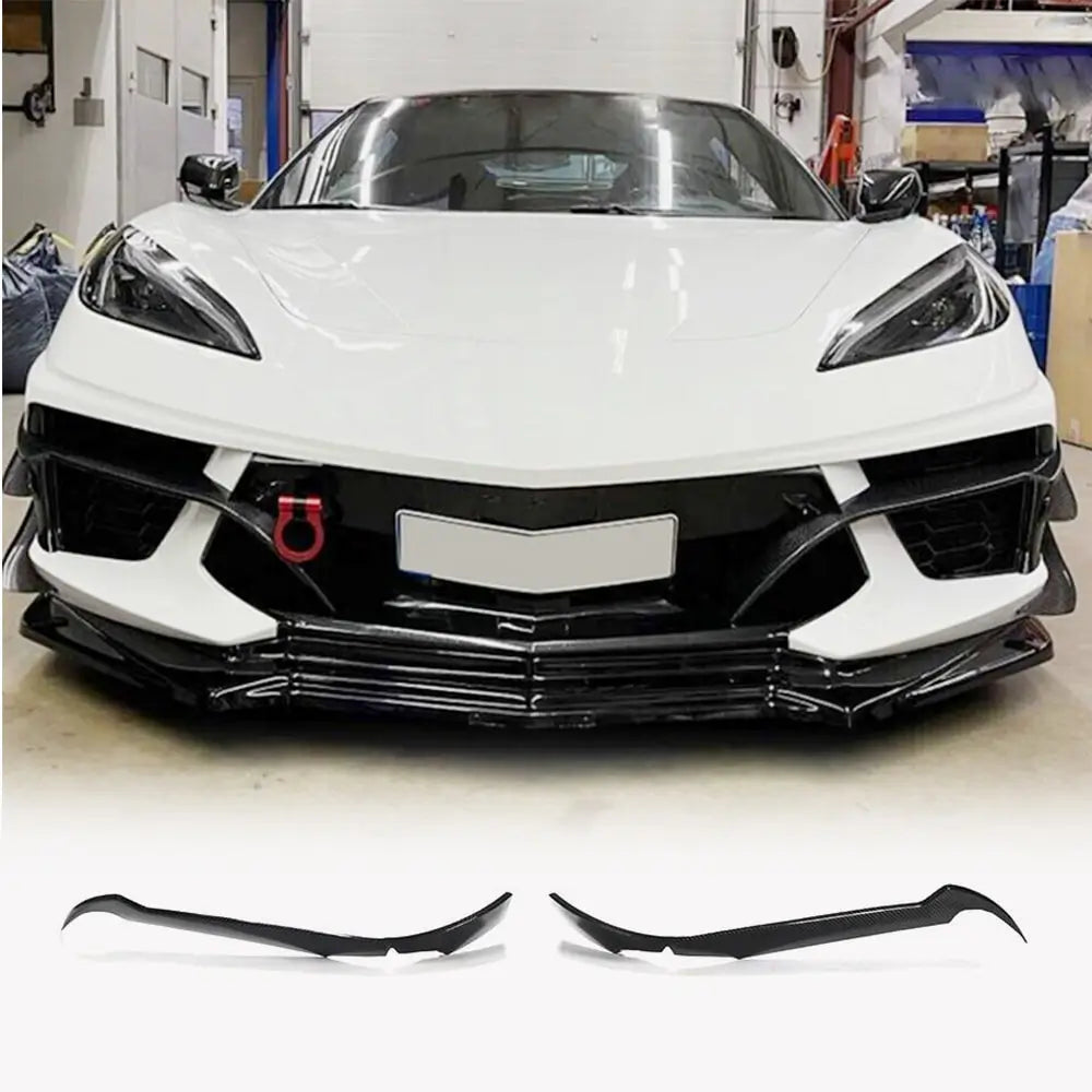 Priekšējā bampera karbonuzlikas (2019-2022, Carbon) Chevrolet Corvette C8 2019– foto 1