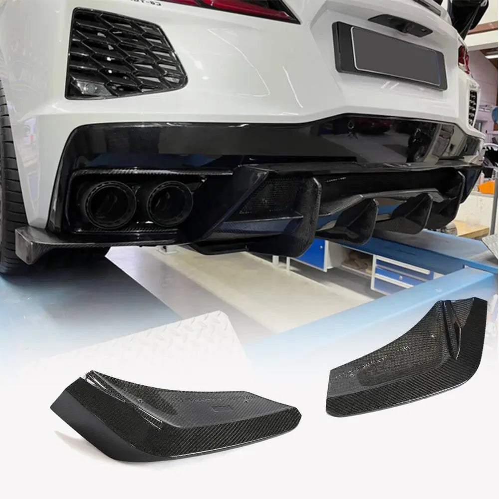 Aizmugurējā bufera uzlika (2019-2022, oglekļa šķiedra) Chevrolet Corvette C8 2019– foto 1