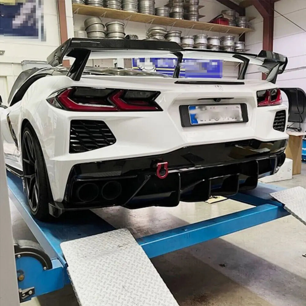 Aizmugurējā bufera uzlika (2019-2022, oglekļa šķiedra) Chevrolet Corvette C8 2019– foto 2