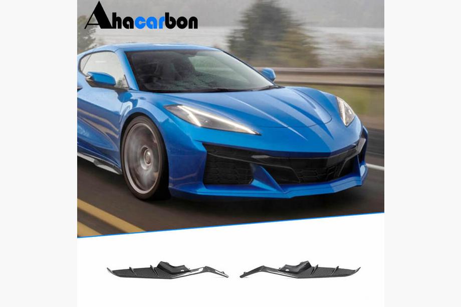 Chevrolet Corvette C8 2019– Oglekļa šķiedras priekšējā bampera uzlikas (Z06, 2020-2024) Image