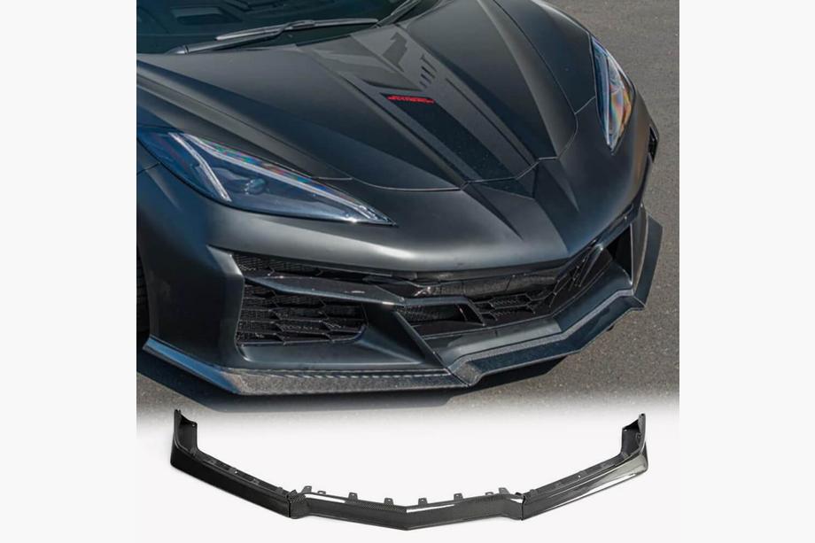 Chevrolet Corvette C8 2019– Oglekļa šķiedras priekšējā bampera lūpa (Z06, 2022-2024, carbon) Image