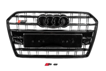 Audi A6 C7 2011–2017 Priekšējā melnā radiatora reste S-Style (2014-2017) foto 2