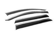 Dodge Journey 2008–2020 Logu vēja deflektori ar hromētu līsti Niken Luxury (4 gab.) foto 3