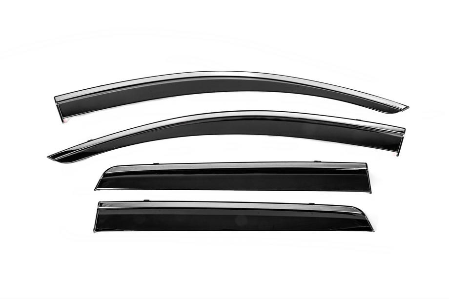 Dodge Journey 2008–2020 Logu vēja deflektori ar hromētu līsti Niken Luxury (4 gab.) Image