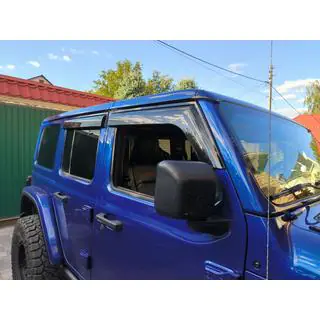 Logu vēja deflektori Niken Luxury (4 gab.) Jeep Wrangler 2018– foto 4