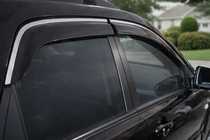 Kia Sportage 2004–2010 Logu vēja deflektori ar hromētu līsti Niken Luxury (4 gab.) foto 1