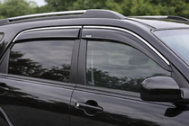 Kia Sportage 2004–2010 Logu vēja deflektori ar hromētu līsti Niken Luxury (4 gab.) foto 2