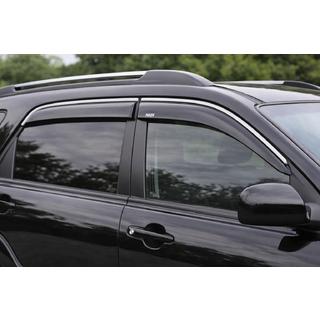 Logu vēja deflektori ar hromētu līsti Niken Luxury (4 gab.) Kia Sportage 2004–2010 foto 2