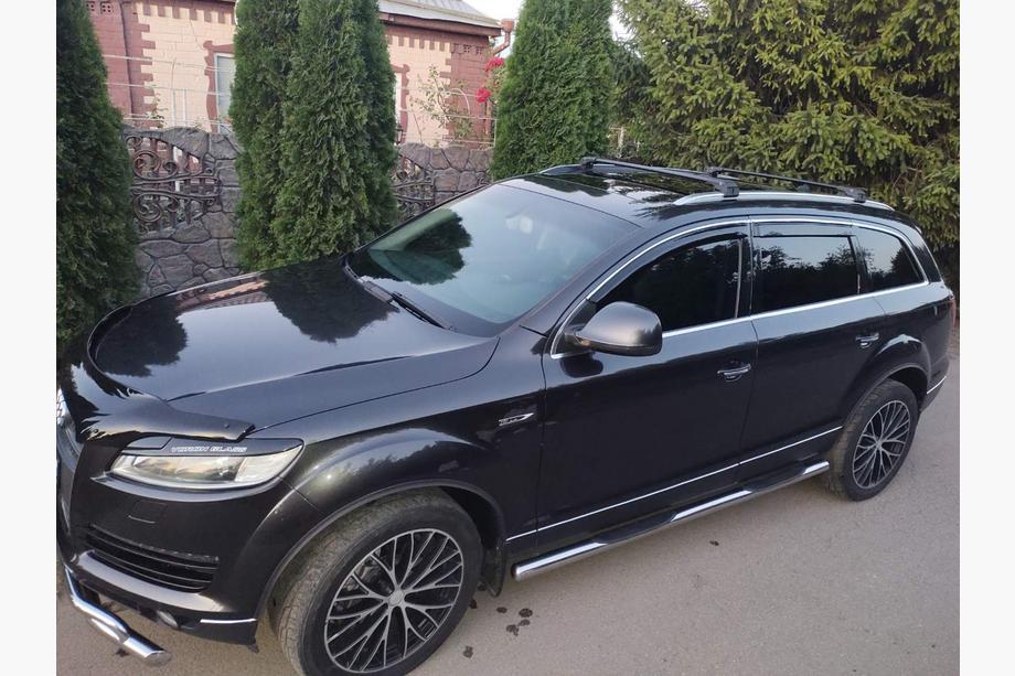 Audi Q7 2005–2015 Jumta bagāžnieka šķērsstieņi integrētām jumta reliņām Skybar V2 120 cm (2 gab.) Image