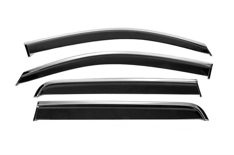 Toyota Hilux 2006–2015 Logu vēja deflektori ar hroma līsti Niken Luxury (2011-2015, 4 gab.) Foto 1