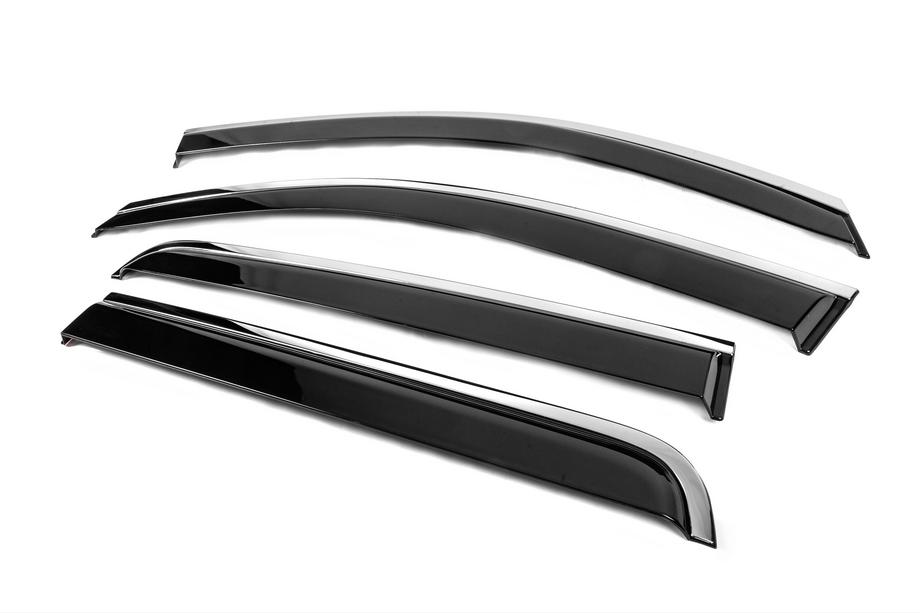Toyota Hilux 2006–2015 Logu vēja deflektori ar hroma līsti Niken Luxury (2011-2015, 4 gab.) Foto 2