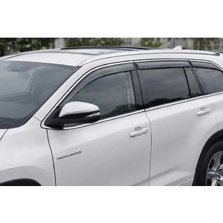 Logu vēja deflektori ar hromētu moldingu Niken Luxury (6 gab.) Toyota Highlander 2013–2019 foto 1