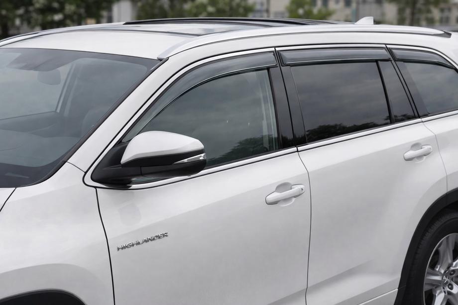 Toyota Highlander 2013–2019 Logu vēja deflektori ar hromētu moldingu Niken Luxury (6 gab.) Image