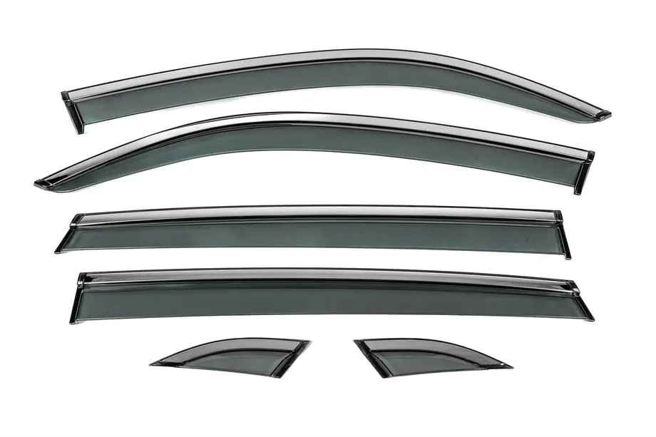 Volkswagen Atlas (Terramont) 2016– Sānu logu deflektori ar hromētu līsti Niken Luxury (Terramont X, 6 gab.) Image