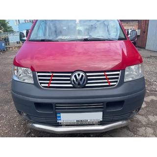 Radiatora režģa apmale (nerūsējošais tērauds) Volkswagen T5 Transporter 2003–2010 foto 3