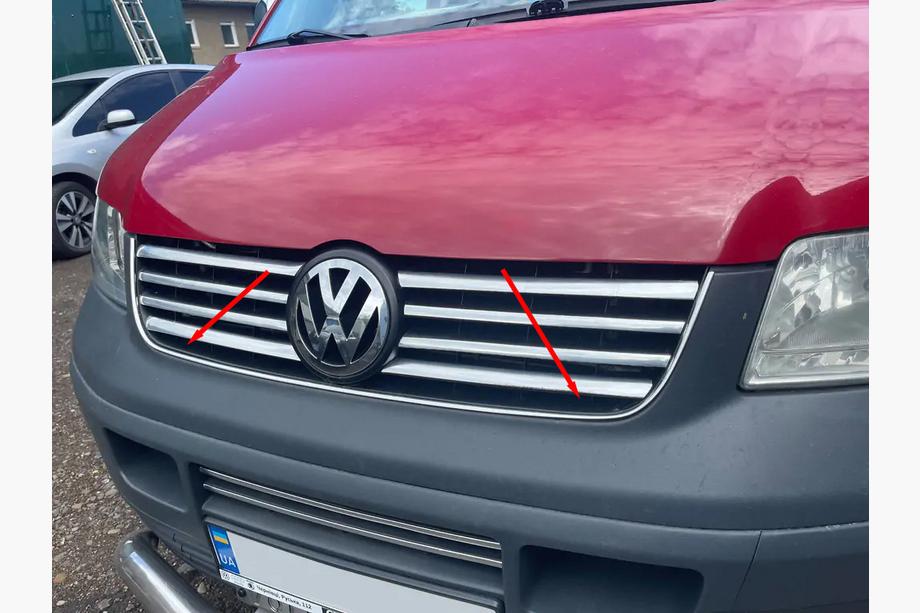 Volkswagen T5 Transporter 2003–2010 Radiatora režģa apmale (nerūsējošais tērauds) Foto 4