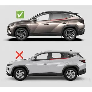Logu vēja deflektori (4 gab., HIC) Hyundai Tucson NX4 2021– foto 1
