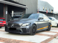 Mercedes C-class W205 2014–2021 Virsbūves komplekts ar aizmugurējo difuzoru (dizains Black Mamba C63GT) foto 1