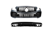 Mercedes C-class W205 2014–2021 Virsbūves komplekts ar aizmugurējo difuzoru (dizains Black Mamba C63GT) foto 3