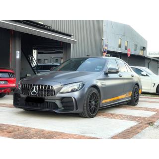 Virsbūves komplekts ar aizmugurējo difuzoru (dizains Black Mamba C63GT) Mercedes C-сlass W205 2014–2021 foto 1