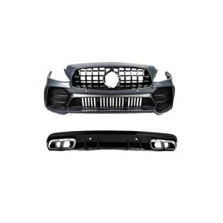 Virsbūves komplekts ar aizmugurējo difuzoru (dizains Black Mamba C63GT) Mercedes C-сlass W205 2014–2021 foto 3