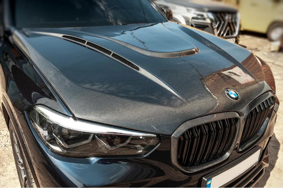 BMW X6 G06 2019–2027 Oglekļa šķiedras motora pārsegs V1 (G06/F96) Image